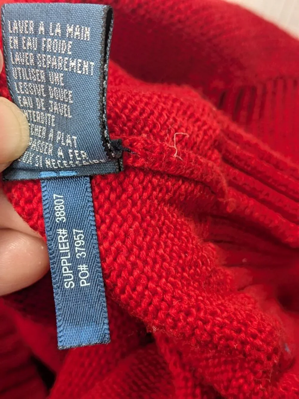 Vtg Polo Ralph Lauren Quarter Zip Chunky Knit Sweater Pullover Pony Y2K XXLarge